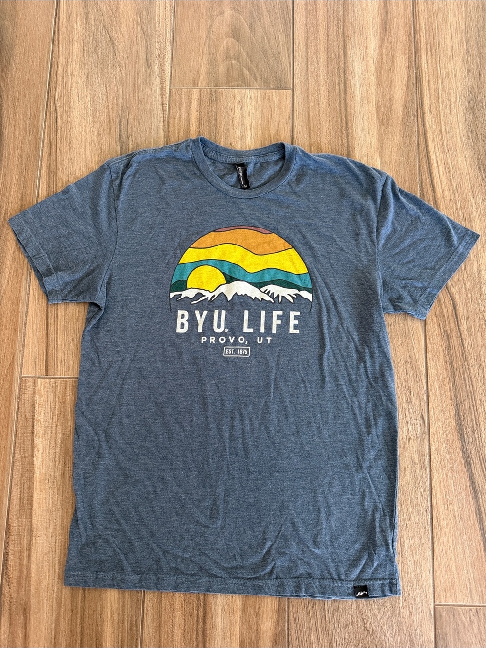 Men's BYU Graphic T-Shirt in Heather Blue - size Medium